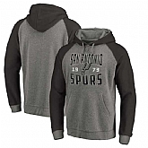 San Antonio Spurs Fanatics Branded Ash Antique Stack Tri Blend Raglan Pullover Hoodie Fyun,baseball caps,new era cap wholesale,wholesale hats